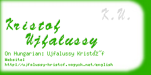 kristof ujfalussy business card